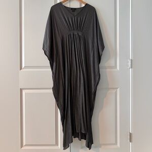 Natco by Natori Gray Caftan Lounge Dress Draped Kaftan